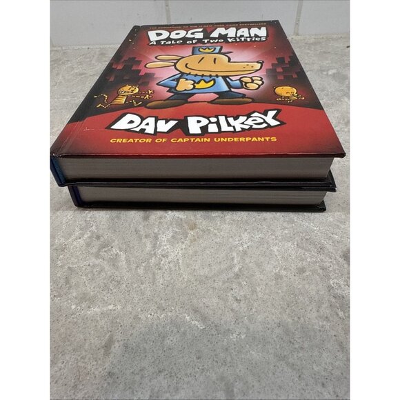 DOG MAN Hardcover lot of 2 books: Unleashed + Tale of Two Kitties. New - Picture 6 of 8
